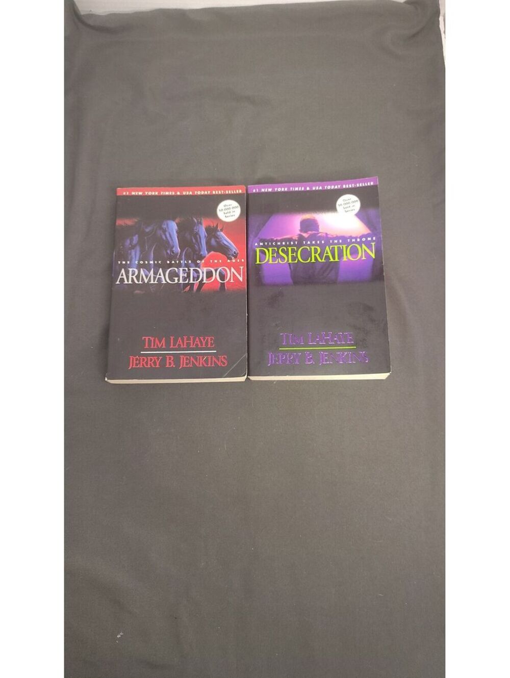 Lot of 2 Left Behind Series Armageddon & Desecration Tim LaHaye Jerry Jenkins